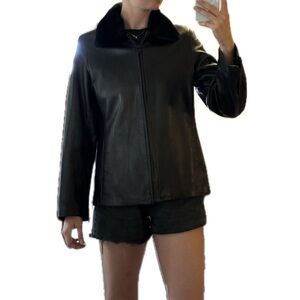 Leather Jacket black by AM Studio by Andrew Marc. Gently used